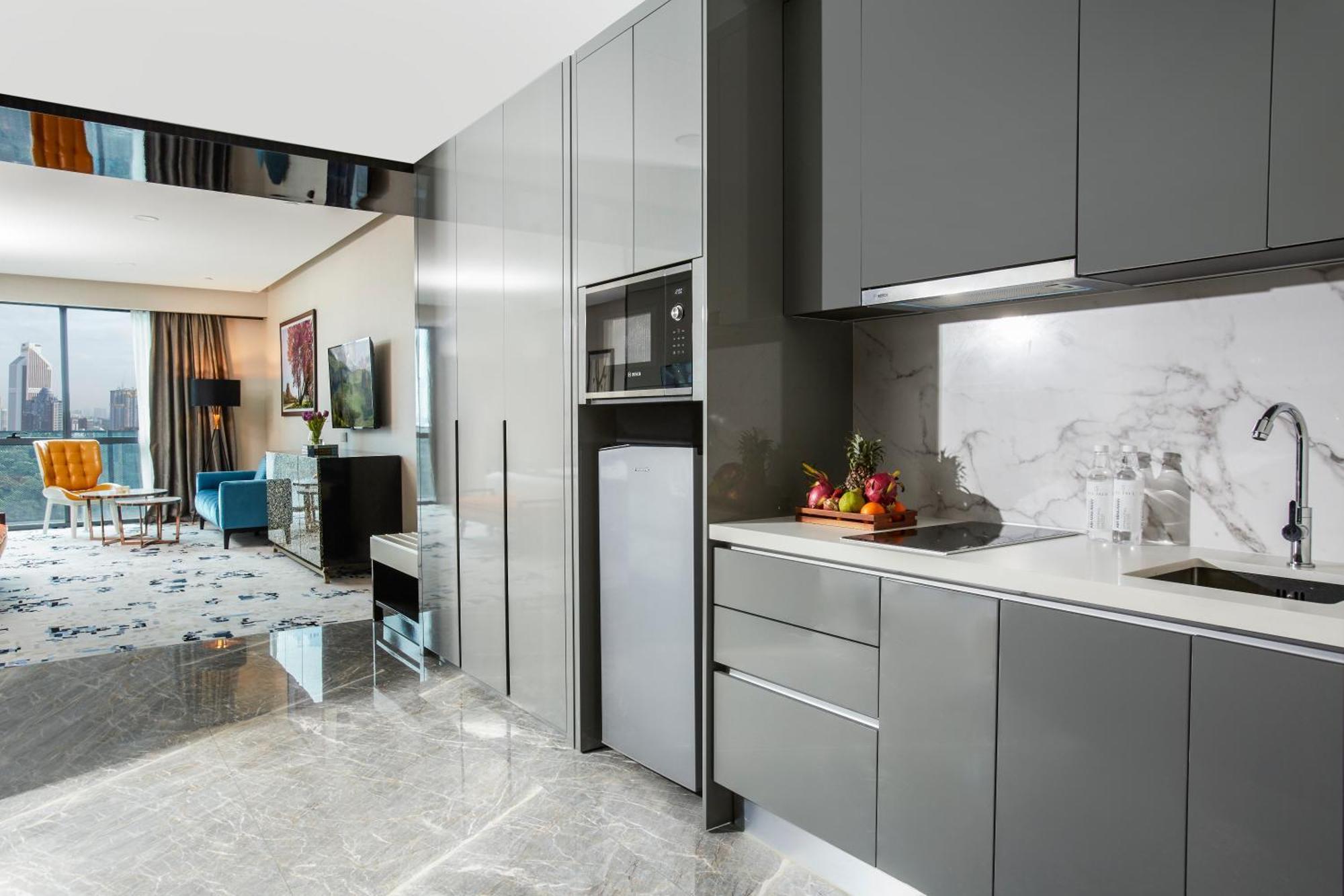 The Face Style Hotel Куала Лумпур Екстериор снимка A 3D rendering of a kitchen